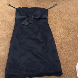 Black strapless dress